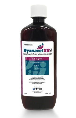 Bottle of Dyanavel XR Liquid